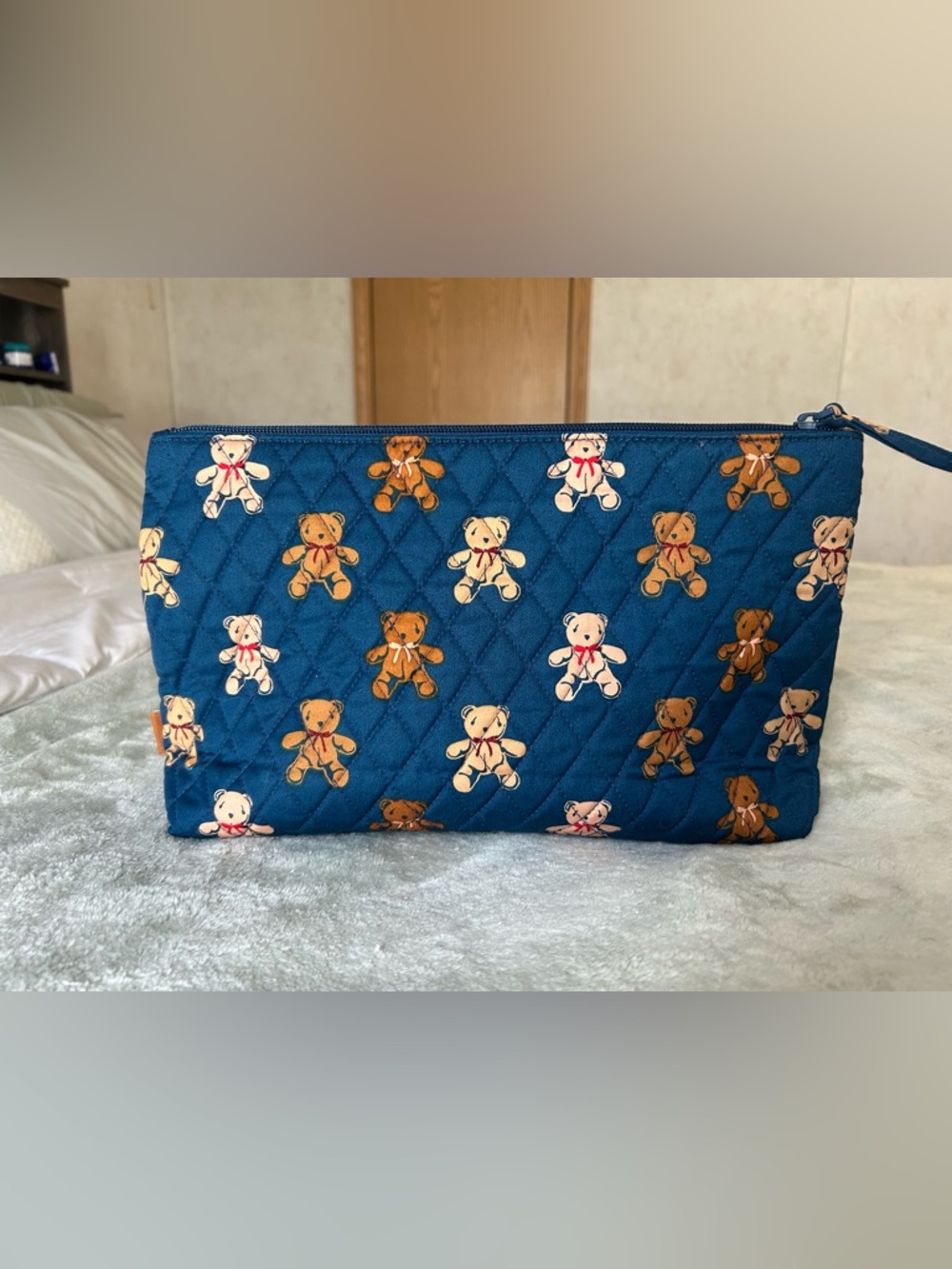 Vera Bradley Large Pouch - Teddy Bear Pattern